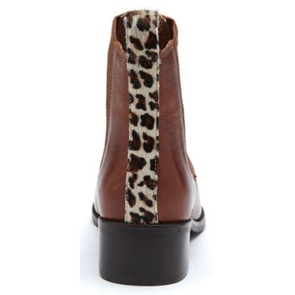 Matisse Moscow Ankle Bootie Pull On 100% Leather Cow‎ Hair Saddle Brown 9M $195 - Picture 11 of 11